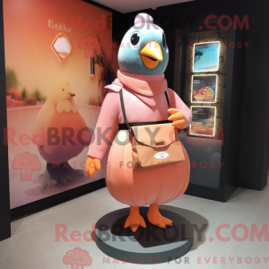 Peach Pigeon mascot costume...