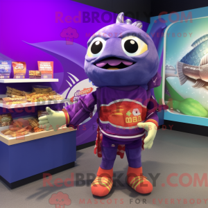 Purple Fish Tacos mascot...