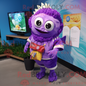 Purple Fish Tacos mascot...