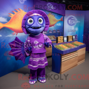 Purple Fish Tacos mascot...