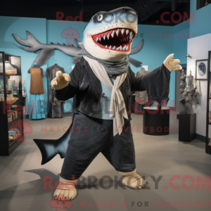 Black Megalodon mascot...