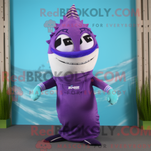 Personaggio mascotte viola...