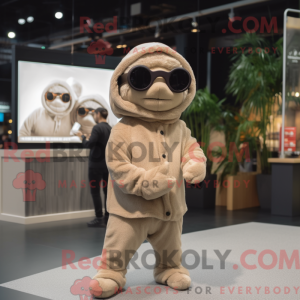 Beige Sloth mascot costume...