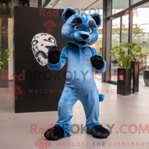 Blue Panther mascot costume...