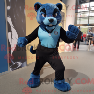 Blue Panther mascot costume...