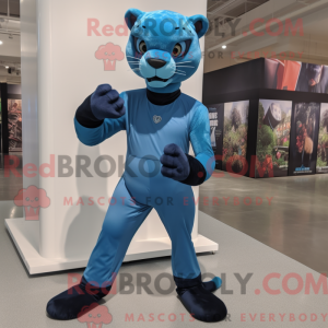 Blue Panther mascot costume...