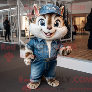 Sølv Chipmunk maskot...