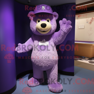 Lavendel Teddy Bear maskot...