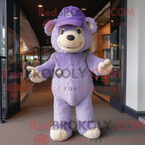 Lavender Teddy Bear mascot...