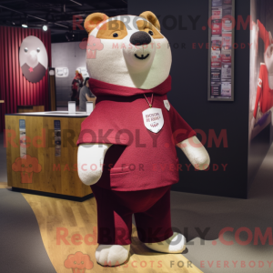 Maroon Ermine mascot...
