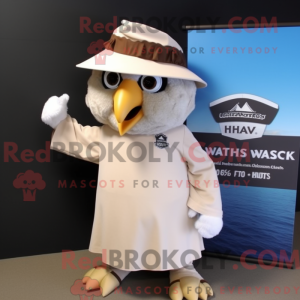 Cream Hawk maskot kostume...