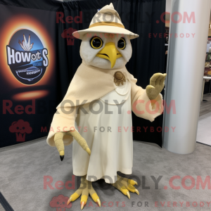 Cream Hawk mascot costume...