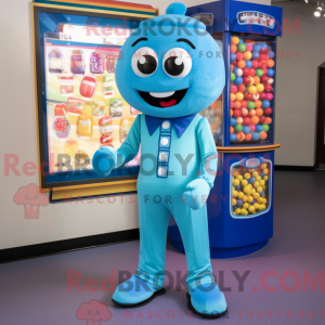 Blue Gumball Machine mascot...