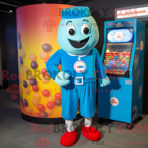 Blue Gumball Machine mascot...
