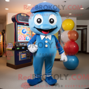 Blue Gumball Machine mascot...