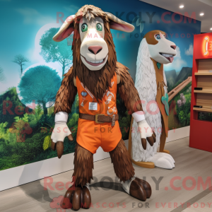 Brown Boer Goat mascot...