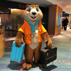 Marmot mascot costume...