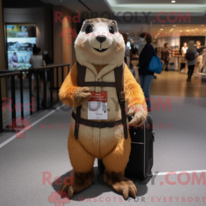 Marmot mascot costume...