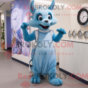 Sky Blue Chupacabra mascot...