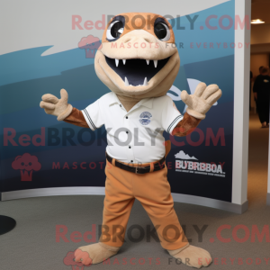 Tan Barracuda mascot...