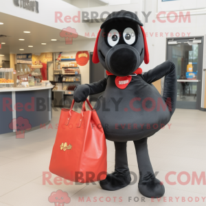 Black Hot Dog mascot...