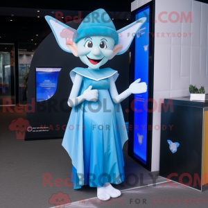 Cyan Zahnfee Maskottchen...