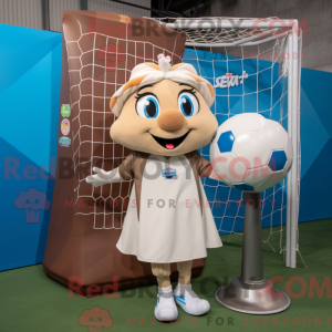 Tan Soccer Goal mascot...