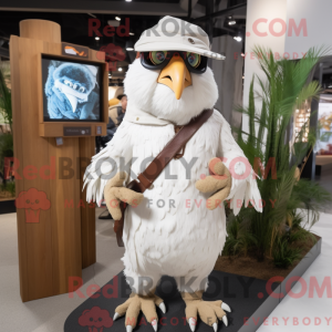 Hvid Archaeopteryx maskot...