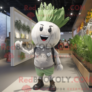 Gray Turnip mascot costume...