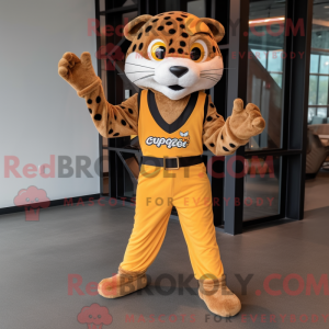 Rust Cheetah mascot costume...