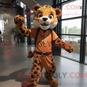 Rust Cheetah mascot costume...