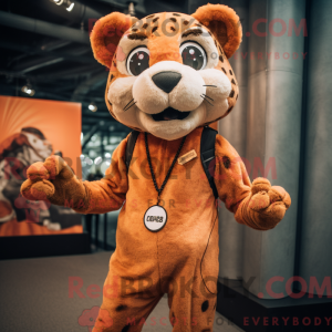 Rust Cheetah mascot costume...