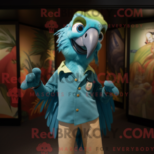 Turquoise Macaw mascot...