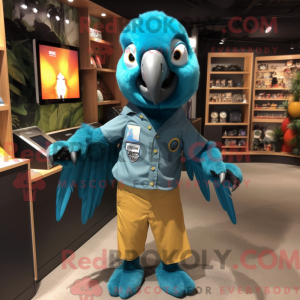 Turquoise Macaw mascot...