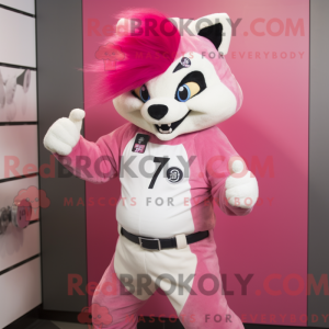 Pink Skunk Maskottchen...