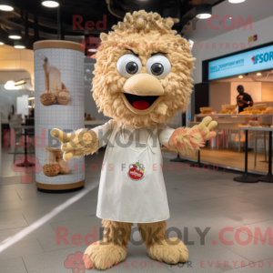 Beige Fried Chicken mascot...