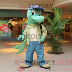 Olive Dolphin mascot...