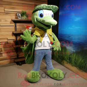 Olive Dolphin mascot...