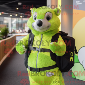 Lime Green Mongoose mask...