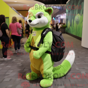 Lime Green Mongoose maskot...