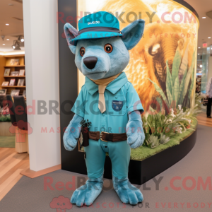 Turquoise Dingo mascot...
