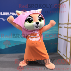 Peach Puma mascot costume...
