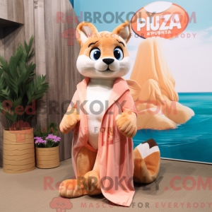 Peach Puma mascot costume...
