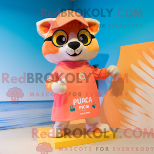 Peach Puma mascot costume...