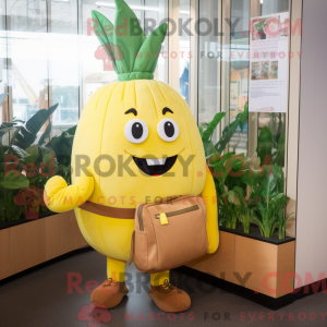 Gul majroe maskot kostume...