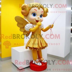 Gull Cupid maskot drakt...