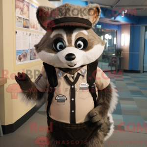 Tan Raccoon-mascottekostuum...