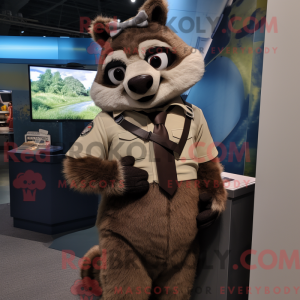 Tan Raccoon-mascottekostuum...
