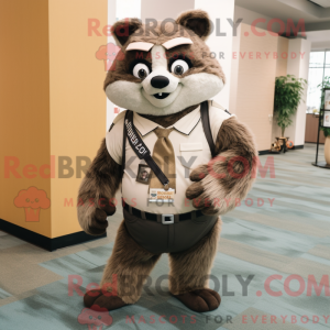 Postava maskota Tan Raccoon...