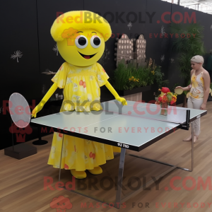 Citrongul bordtennisbord...